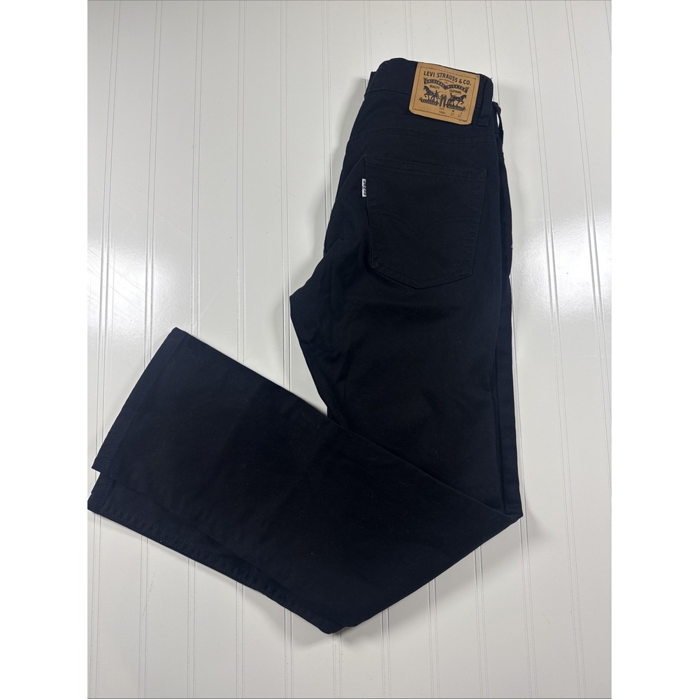 LEVI'S Boy's 511 SLIM-FIT Black 5-POCKET JEANS - 14 27x27 EUC